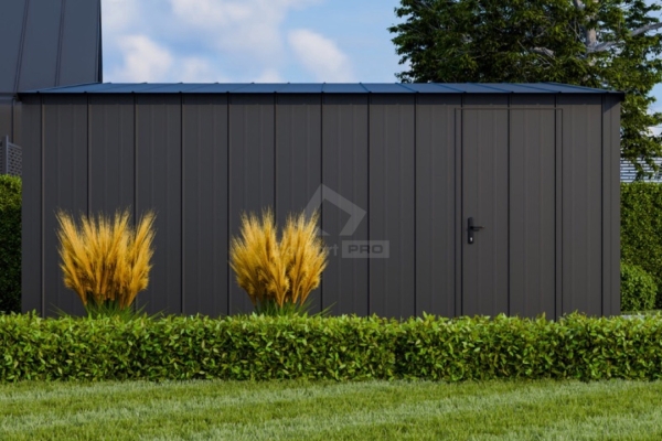 Ogłoszenie - Garaż blaszany 6x4 - brama segmentowa - drzwi - blacha na rąbek - dach dwuspadowy CP142. Zdjęcie 6