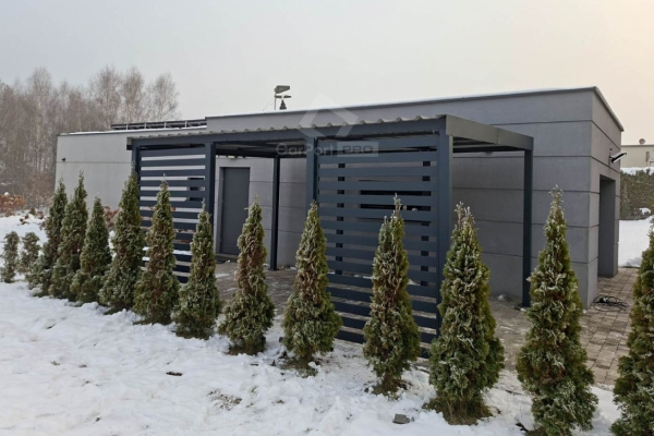 Ogłoszenie - Carport PREMIUM - Wiata samochodowa 4x5 - antracyt - dodatkowa zabudowa CP130. Zdjęcie 3