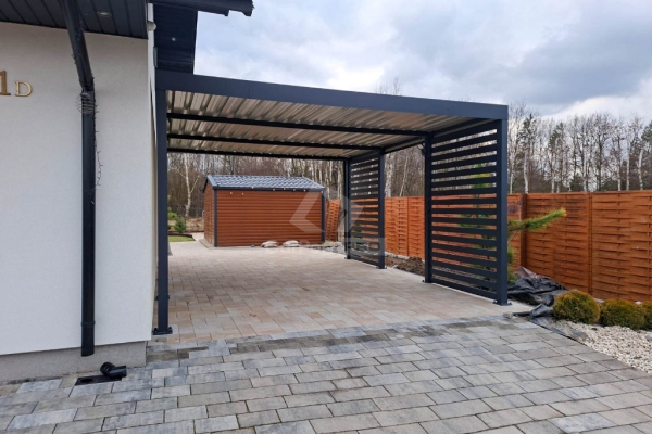 Ogłoszenie - Carport PREMIUM - Wiata samochodowa 4x5m - antracyt - dodatkowa zabudowa CP131. Zdjęcie 8