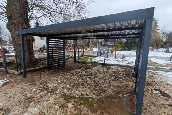 Ogłoszenie - Carport PREMIUM - Wiata samochodowa 5x5 - antracyt - dodatkowa zabudowa CP132. Zdjęcie 6