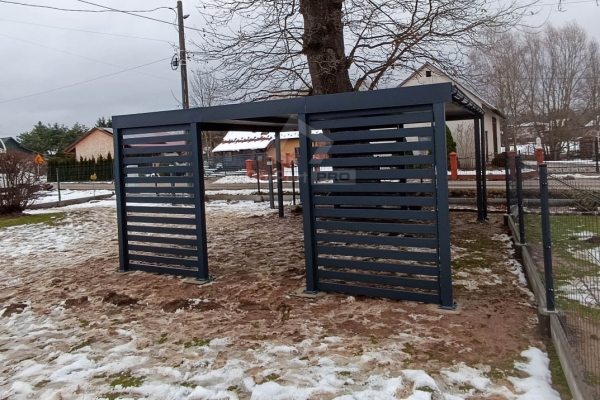 Ogłoszenie - Carport PREMIUM - Wiata samochodowa 5x5 - antracyt - dodatkowa zabudowa CP132. Zdjęcie 3