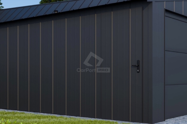 Ogłoszenie - Garaż blaszany 6x5m - brama segmentowa - drzwi - blacha na rąbek - dach dwuspadowy CP141. Zdjęcie 3