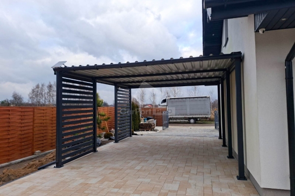 Ogłoszenie - Carport PREMIUM - Wiata samochodowa 4x5m - antracyt - dodatkowa zabudowa CP131. Zdjęcie 6