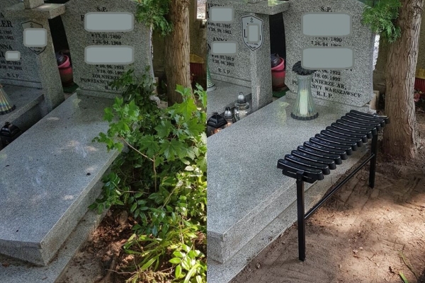 Ogłoszenie - Montaż ławeczek nagrobnych, na cmentarzu, przy grobie, tel. 504-746-203, cena, Wrocław. Zdjęcie 1