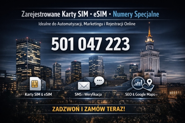 Ogłoszenie - Zarejestrowane karty SIM, eSIM i złote numery — gotowe do użycia, pełna poufność, wysyłka na terenie całej Polski. Zdjęcie 1