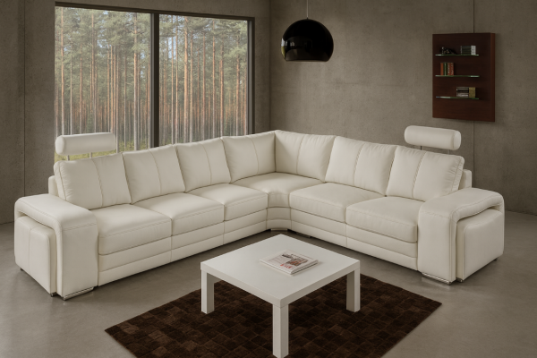 Ogłoszenie - Narożnik ENZO 3x2 skóra naturalna 100% dwie pufy + dwa zagłówki gratis!. Zdjęcie 8