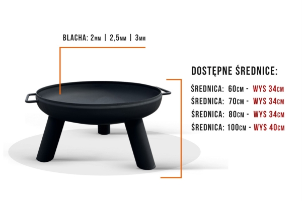 Ogłoszenie - Paleniska Ogrodowe ze stali Malowane żaroodporne. Zdjęcie 2