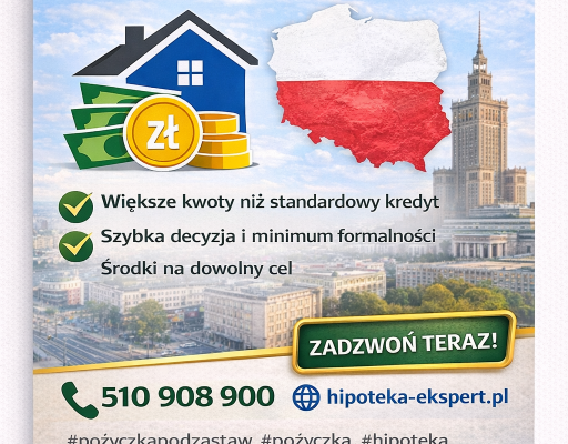 Ogłoszenie - Pożyczki Pod Zastaw Nieruchomości – Szybkie Finansowanie i Minimum Formalności | Hipoteka Ekspert. Zdjęcie 1