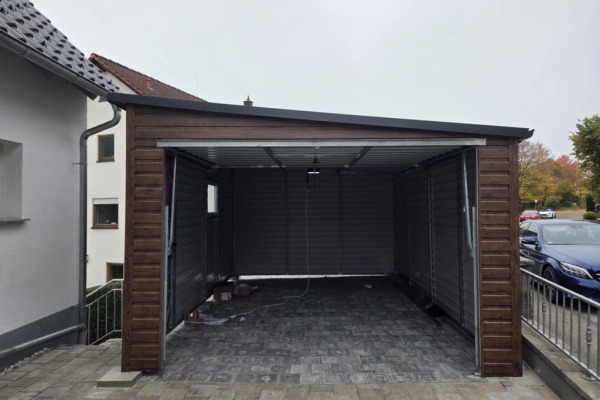 Ogłoszenie - Garaż blaszany 3,5x5m Drewnopodobny Orzech Grafit + Montaż. Zdjęcie 3
