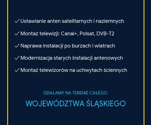 Ogłoszenie - Montaż ustawienie serwis anten satelitarnych naziemnych Dvb-t Montaż telewizora. Zdjęcie 1