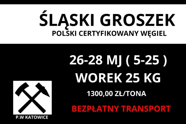 Ogłoszenie - ŚLĄSKI Węgiel Groszek Certyfikowany 26 MJ - DARMOWA DOSTAWA. Zdjęcie 2