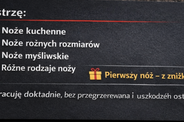Ogłoszenie - Profesjonalne ostrzenie noży. Zdjęcie 2