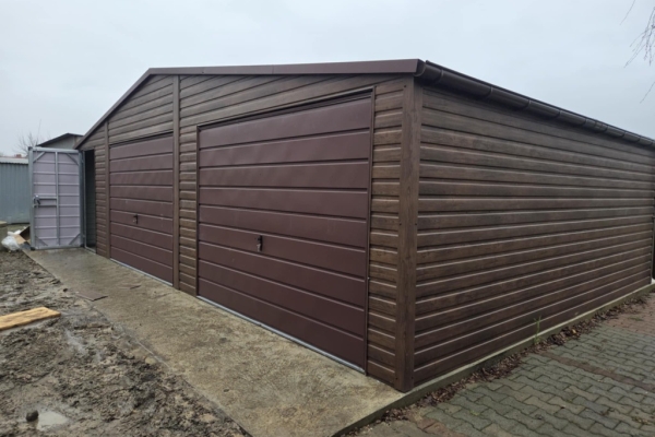 Ogłoszenie - Garaż Blaszany dwustanowiskowy 9x5 Ciemny Orzech PRODUCENT. Zdjęcie 3