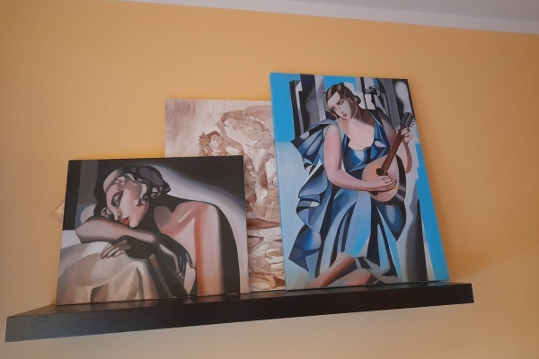 Ogłoszenie - Sprzedam obraz malowany ręcznie - tamara łempicka - Śpiąca. Zdjęcie 2