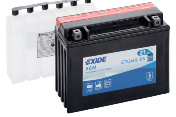 Ogłoszenie - Akumulator motocyklowy Exide AGM MC ETX24HL-BS– 12V 21Ah 350A. Zdjęcie 1