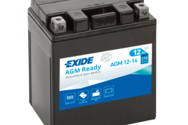 Ogłoszenie - Akumulator motocyklowy Exide AGM Ready AGM12-14 – 12V 12Ah 210A. Zdjęcie 1