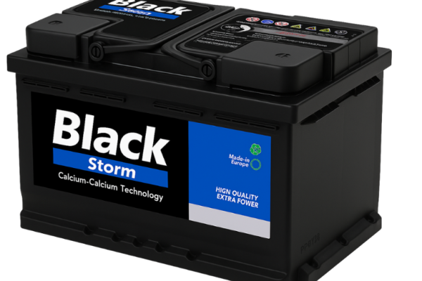 Ogłoszenie - Akumulator Black Storm 74Ah 650A Prawy Plus wysoki. Zdjęcie 1