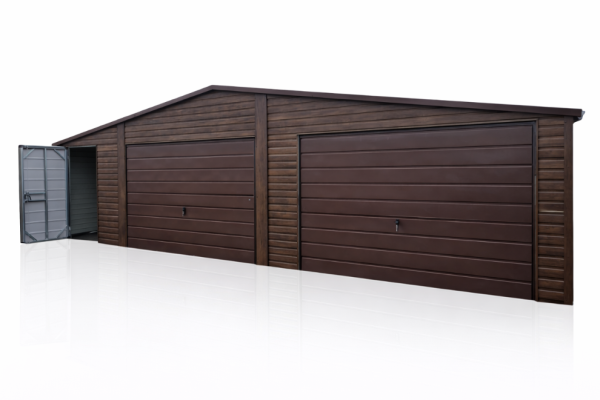 Ogłoszenie - Garaż Blaszany dwustanowiskowy 9x5 Ciemny Orzech PRODUCENT. Zdjęcie 1