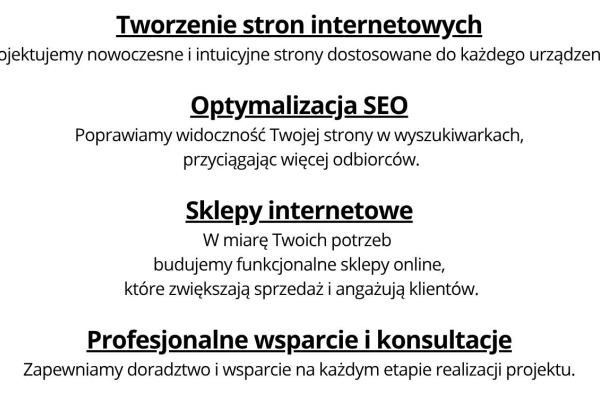 Ogłoszenie - Tworzenie stron internetowych i pozycjonowanie. Zdjęcie 1
