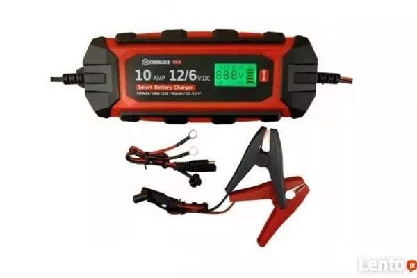 Ogłoszenie - Ładowarka prostownik Enerblock 12V 10A AGM GEL EFB. Zdjęcie 1