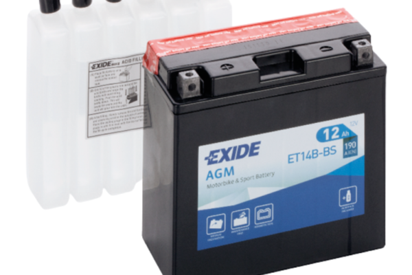 Ogłoszenie - Akumulator motocyklowy Exide AGM MC ET14B-BS – 12V 12Ah 190A. Zdjęcie 1