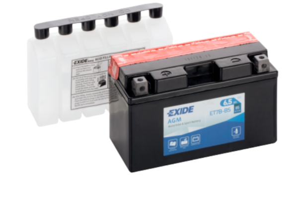 Ogłoszenie - Akumulator motocyklowy Exide AGM ET7B-BS – 12V 6,5Ah 85A. Zdjęcie 1