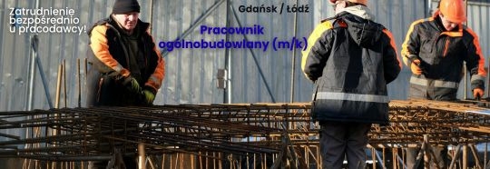 Ogłoszenie - Pracownik ogólnobudowlany (m/k). Zdjęcie 1