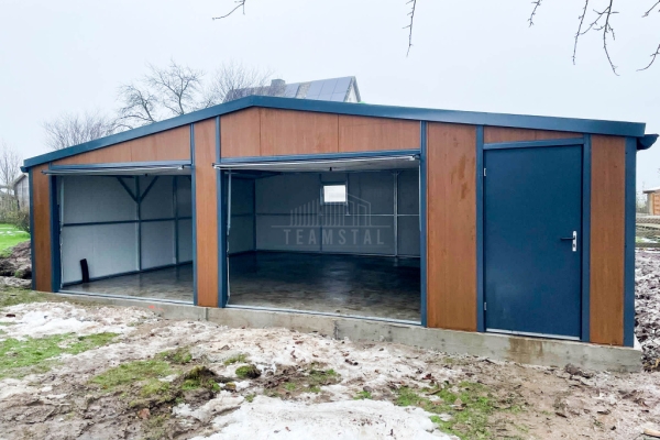 Ogłoszenie - Garaż Ocieplany Płyta Warstwowa  9x6 2x Brama uchylna 2x okno drzwi drewnopodobny rynny blachodachówka TS1238. Zdjęcie 3
