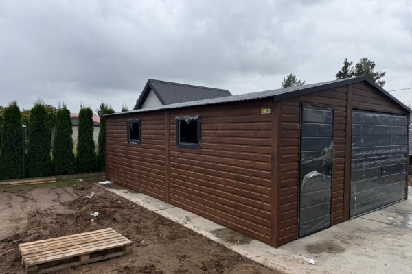 Ogłoszenie - Garaż Blaszany jednostanowiskowy 5x5.5m Drewnopodobny PRODUCENT. Zdjęcie 4