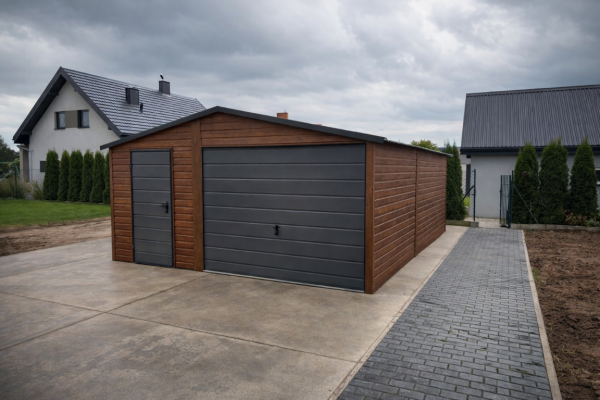 Ogłoszenie - Garaż Blaszany jednostanowiskowy 5x5.5m Drewnopodobny PRODUCENT. Zdjęcie 3