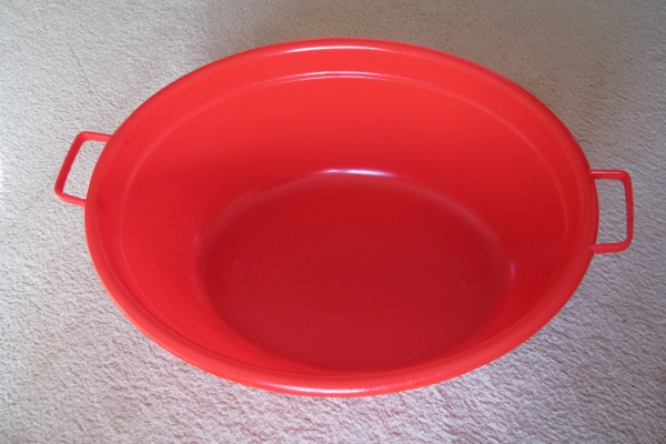 Ogłoszenie - Duża miska, wanienka owalna 74 cm / 60 litrów na pranie miednica basenik balia czerwona. Zdjęcie 6