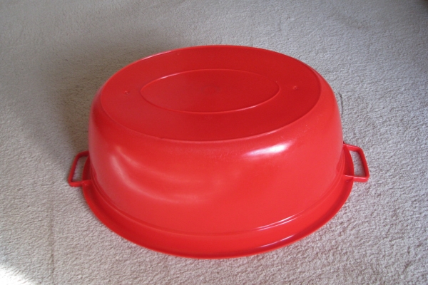 Ogłoszenie - Duża miska, wanienka owalna 74 cm / 60 litrów na pranie miednica basenik balia czerwona. Zdjęcie 7