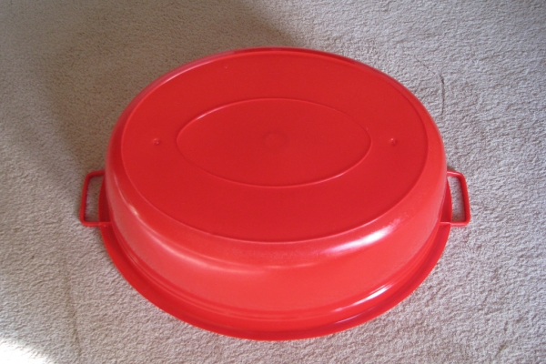 Ogłoszenie - Duża miska, wanienka owalna 74 cm / 60 litrów na pranie miednica basenik balia czerwona. Zdjęcie 3