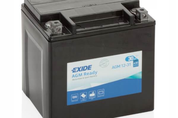 Ogłoszenie - Akumulator motocyklowy EXIDE AGM12-31 YIX30L-BS 12V 30Ah 430A P+. Zdjęcie 1