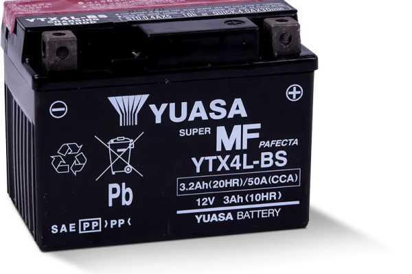 Ogłoszenie - Akumulator motocyklowy YUASA YTX4L-BS AGM 3,2Ah 50A. Zdjęcie 1