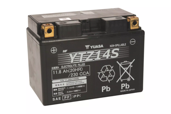 Ogłoszenie - Akumulator motocyklowy YUASA YTZ14S Wet Charge 11,8Ah 230Ah. Zdjęcie 1
