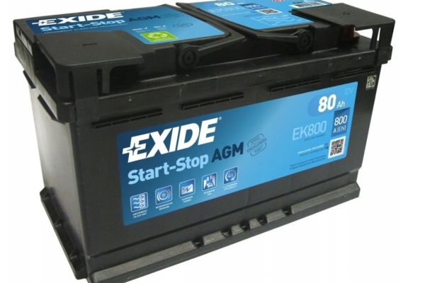 Ogłoszenie - Akumulator 80Ah 800A EN Exide AGM start&stop EK800. Zdjęcie 1