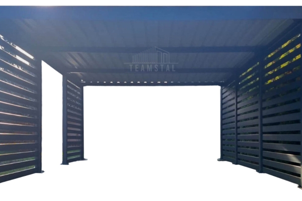 Ogłoszenie - CarPort PREMIUM - wiata samochodowa 5x6 - antracyt - dodatkowa zabudowa TS1223. Zdjęcie 1
