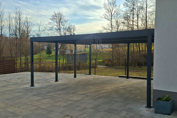 Ogłoszenie - Carport PREMIUM - Wiata samochodowa 7x5m - antracyt TS1230. Zdjęcie 4