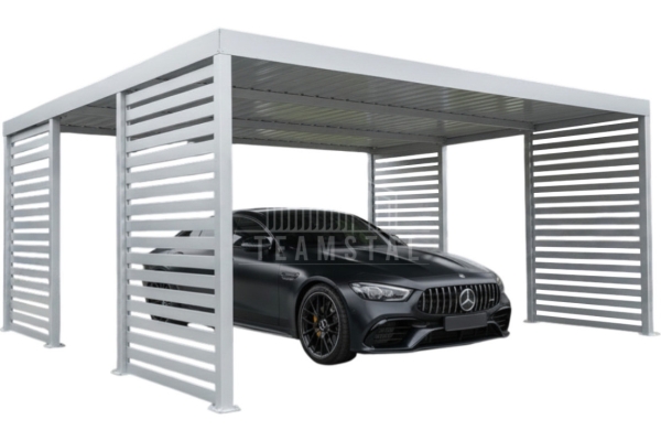 Ogłoszenie - Carport PREMIUM - Wiata samochodowa 5x5 - biały - dodatkowa zabudowa TS1245. Zdjęcie 1