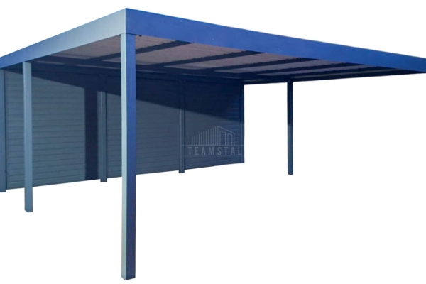 Ogłoszenie - Carport PREMIUM z pomieszczeniem gospodarczym - Wiata samochodowa 7x5m - antracyt spad w bok TS1250. Zdjęcie 1