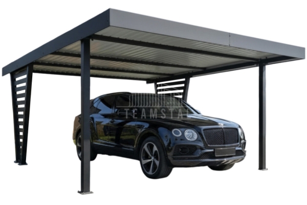 Ogłoszenie - Carport V PREMIUM 5x5,5m - Wypełnienie panelami - Wiata samochodowa - antracyt TS1265. Zdjęcie 1