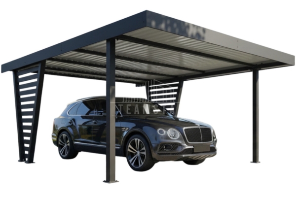 Ogłoszenie - Carport V PREMIUM 5x5m - Wypełnienie panelami - Wiata samochodowa - antracyt TS1267. Zdjęcie 1