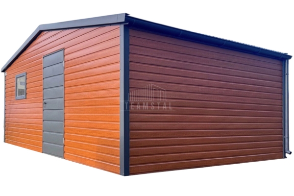 Ogłoszenie - Schowek - domek ogrodowy 6x4,5m - drzwi - okno - rynny - złoty dąb - drewnopodobny - dach dwuspadowy - rynny TS1159. Zdjęcie 1