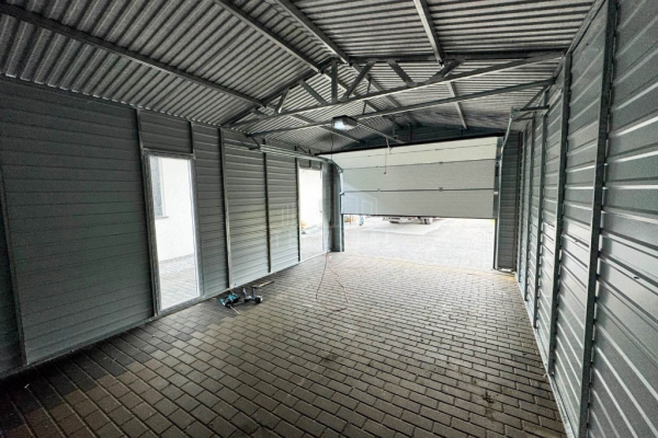 Ogłoszenie - Garaż blaszany 5x6m - brama segmentowa - okno - drzwi - antracyt - dach dwuspadowy - rynny TS1194. Zdjęcie 10