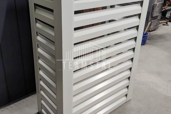 Ogłoszenie - Osłona klimatyzatora – pompy ciepła 100x40x150 cm biały TS1217. Zdjęcie 3