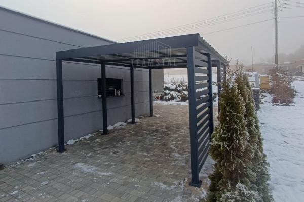 Ogłoszenie - Carport PREMIUM - Wiata samochodowa 4x5 - antracyt - dodatkowa zabudowa TS1226. Zdjęcie 6