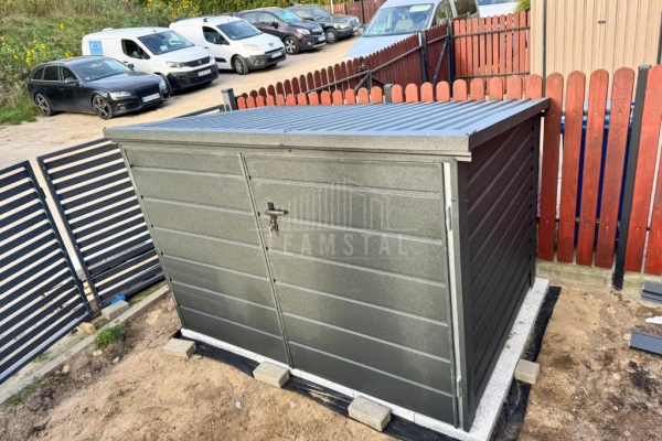 Ogłoszenie - Box rowerowy – schowek Moto-Box 2×1,3m – antracyt TS1235. Zdjęcie 3