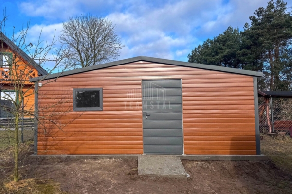 Ogłoszenie - Schowek - domek ogrodowy 6x4,5m - drzwi - okno - rynny - złoty dąb - drewnopodobny - dach dwuspadowy - rynny TS1159. Zdjęcie 3