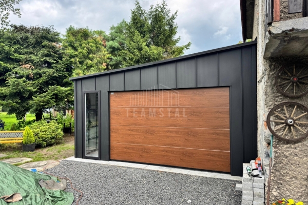 Ogłoszenie - Garaż Blaszany 5x5,5 m - brama segmentowa - 2x okno - drzwi - blacha na rąbek - rynny TS1164. Zdjęcie 6